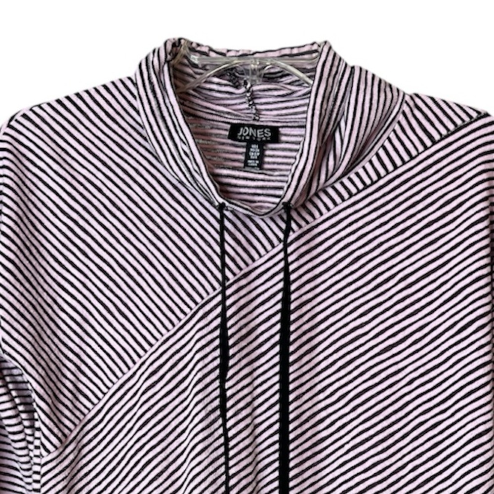 Jones New York Women’s Pink/Black Striped Cowl Neck Tunic SZ S - Picture 6 of 8